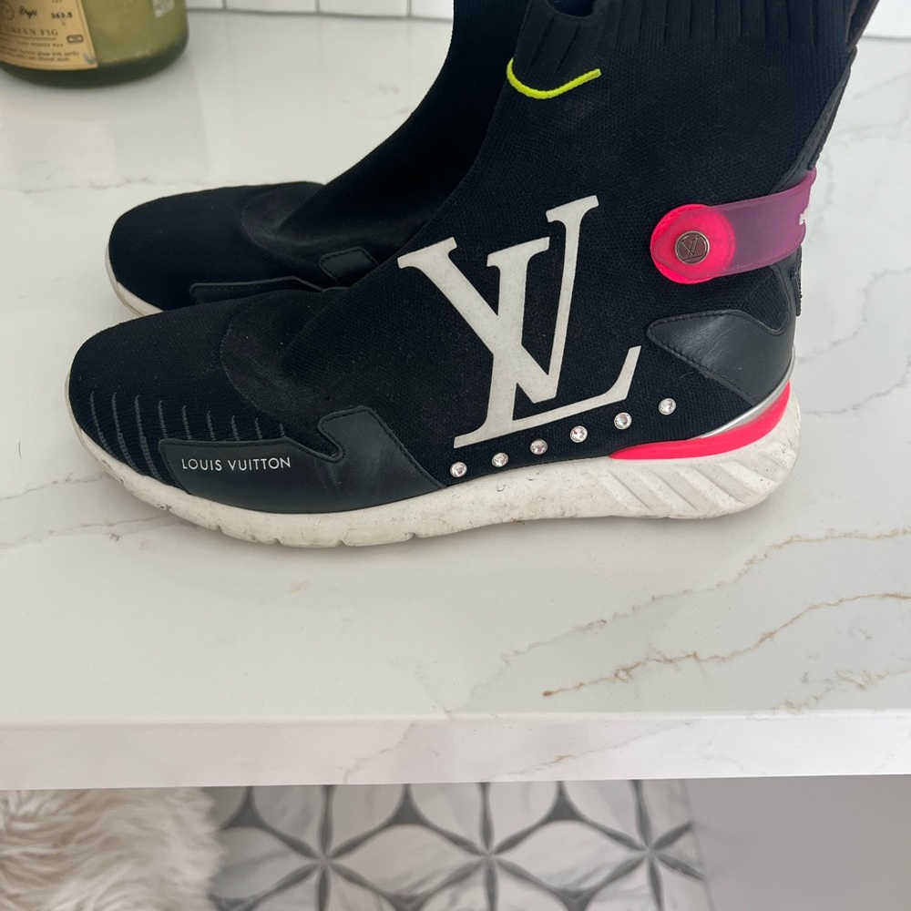 Louis Vuitton Black High-Top Sneakers